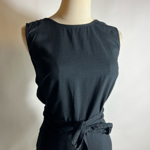 MARINE LAYER Open Black Sleeveless Jumpsuit - Picture 2 of 5